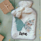 Personalised Hot Water Bottle, Rainbow Hot Water Bottle, Christmas Gift Idea, Elephant Hot Water bottle, Deluxe Fluffy Cover