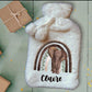 Personalised Hot Water Bottle, Rainbow Hot Water Bottle, Christmas Gift Idea, Elephant Hot Water bottle, Deluxe Fluffy Cover