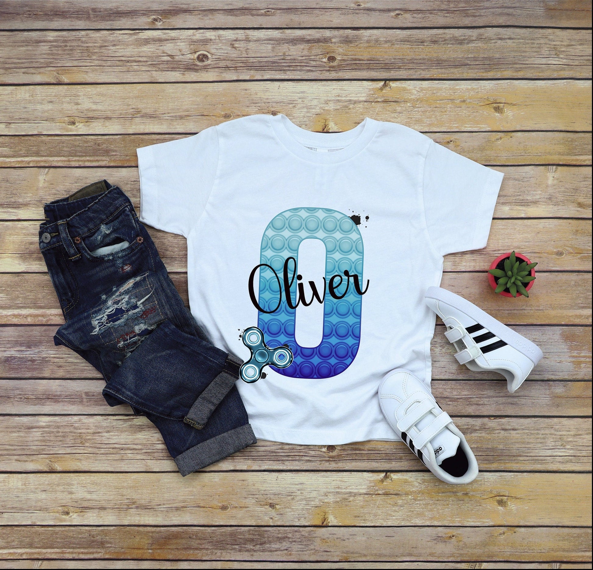 Poppit Personalised T-shirt, Poppit Fidget, Kids And Adult Sizes Available, Poppit Toy T-shirt