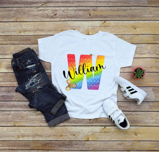 Poppit Personalised T-shirt, Poppit Fidget, Kids And Adult Sizes Available, Poppit Toy T-shirt
