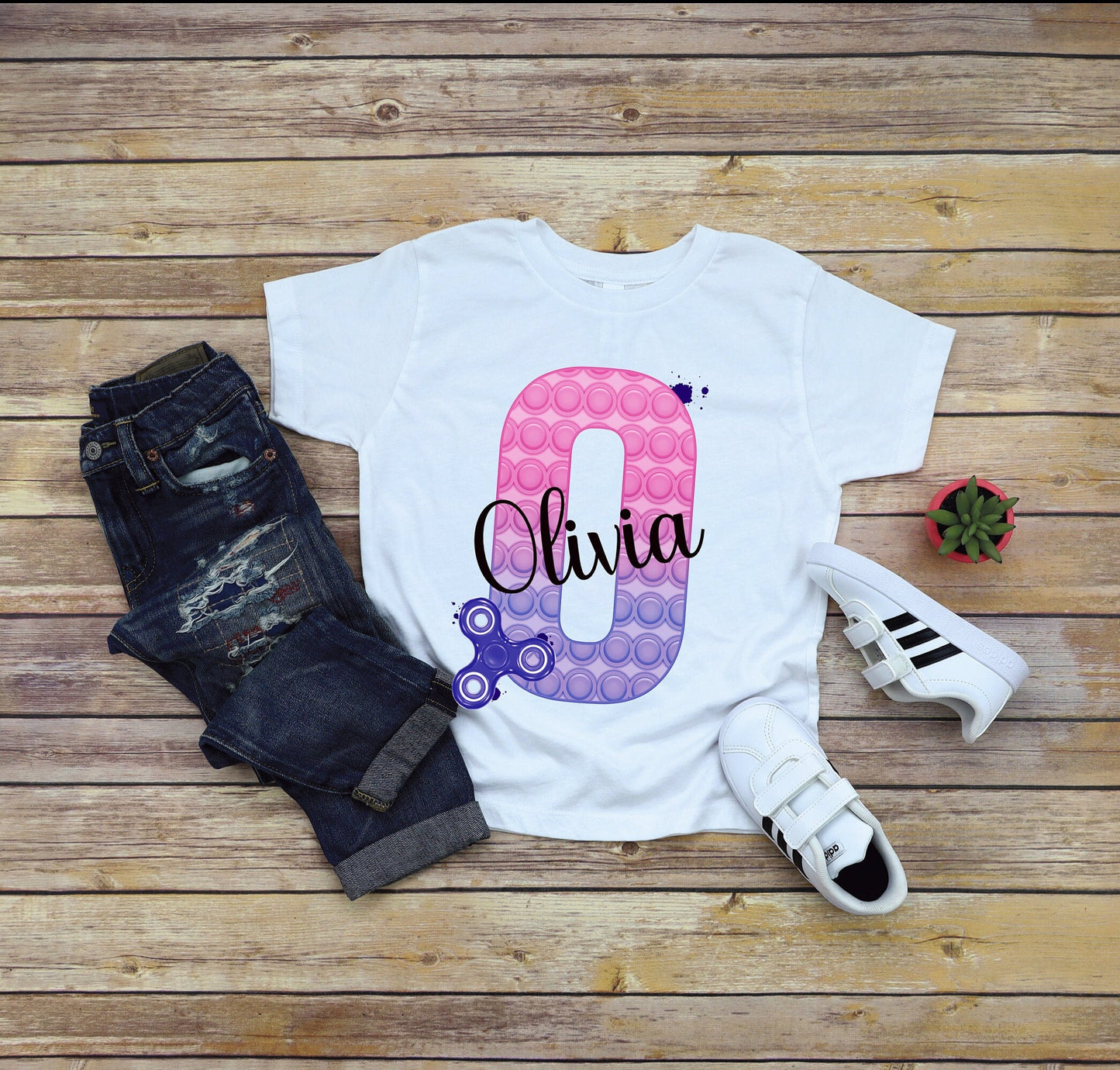 Poppit Personalised T-shirt, Poppit Fidget, Kids And Adult Sizes Available, Poppit Toy T-shirt