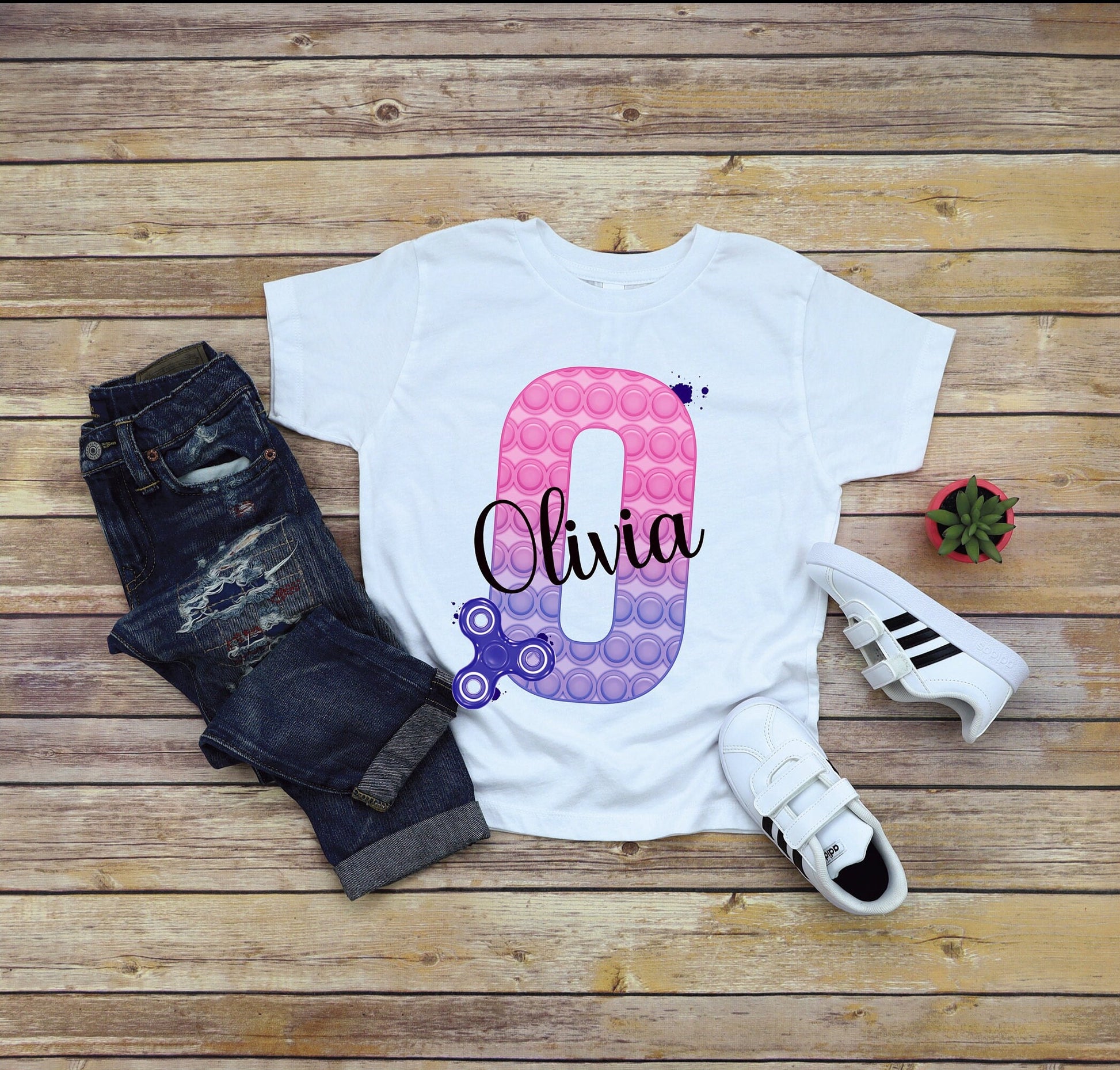 Poppit Personalised T-shirt, Poppit Fidget, Kids And Adult Sizes Available, Poppit Toy T-shirt