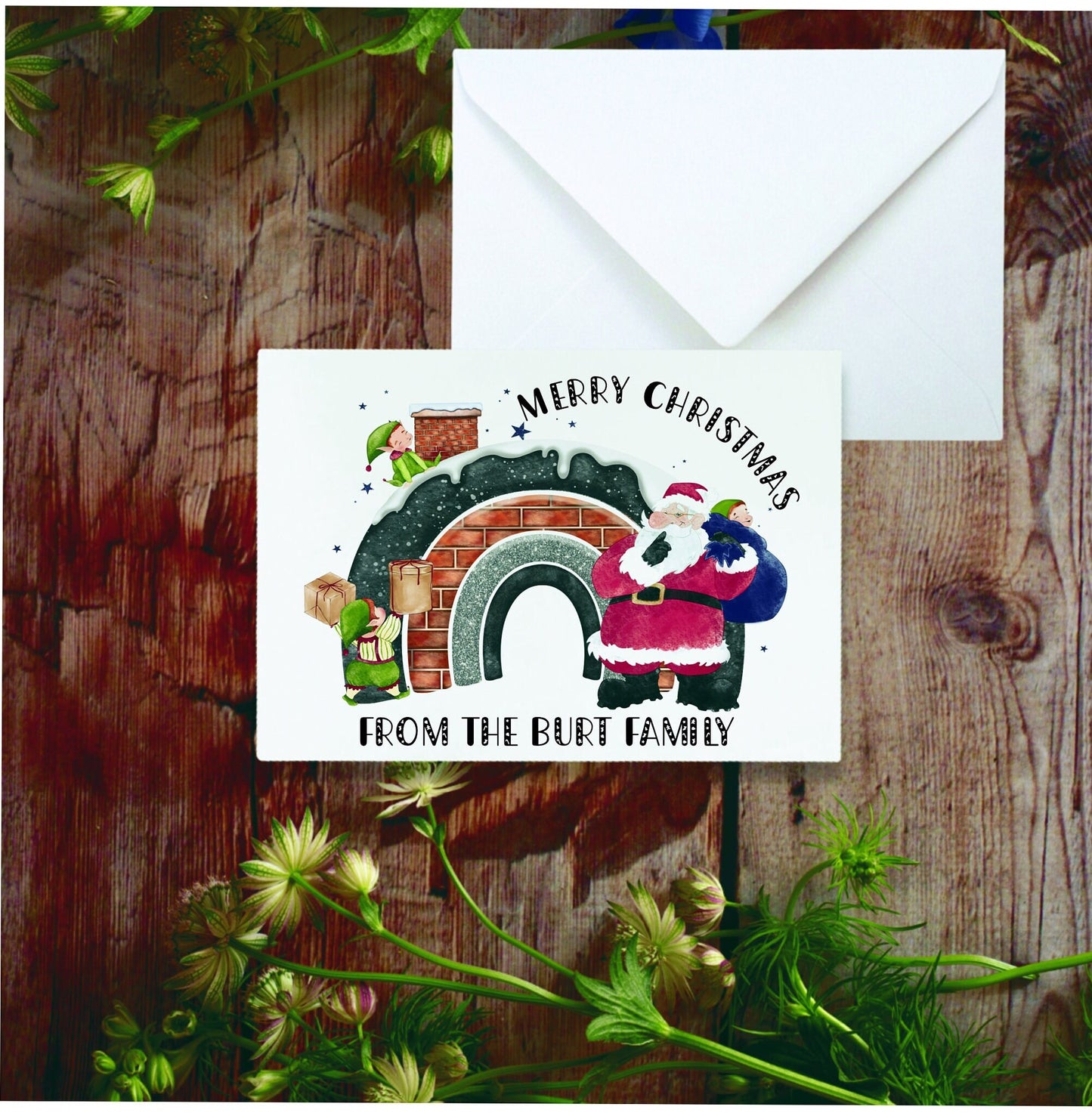 Santa Chimney Personalised Christmas Mug, Personalised Christmas Hot Chocolate Mug, Father Christmas Personalised Mug