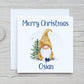 Personalised Gonk Christmas Card, Gnome Christmas Card, Gold Gonk Christmas Card