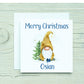 Personalised Gonk Christmas Card, Gnome Christmas Card, Gold Gonk Christmas Card
