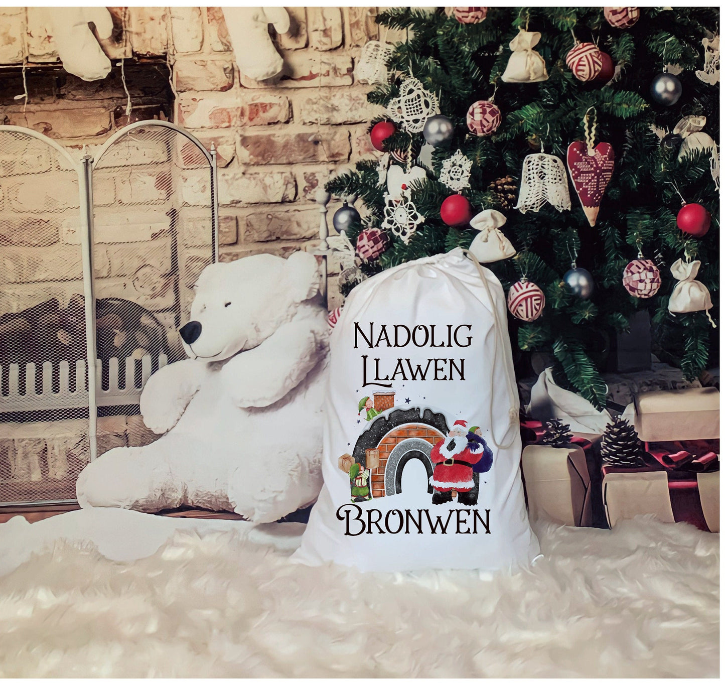 Nadolig Llawen Mug, Personalised Nadolig Llawen Mug, Personalised Christmas Hot Chocolate Mug, Father Christmas Personalised Mug