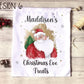 Personalised Xmas Eve Gonk Bag, Christmas Eve Treat Bag, Personalised Xmas Eve Goodies Bag, Gonk Design Christmas Eve Bag, Gnome Xmas Sack