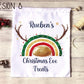 Christmas Eve Treat Bag, Personalised Xmas Eve Goodies Bag, Twas The Night Before Christmas Family Treat Bag, Reindeer Silver Nose Xmas Bag