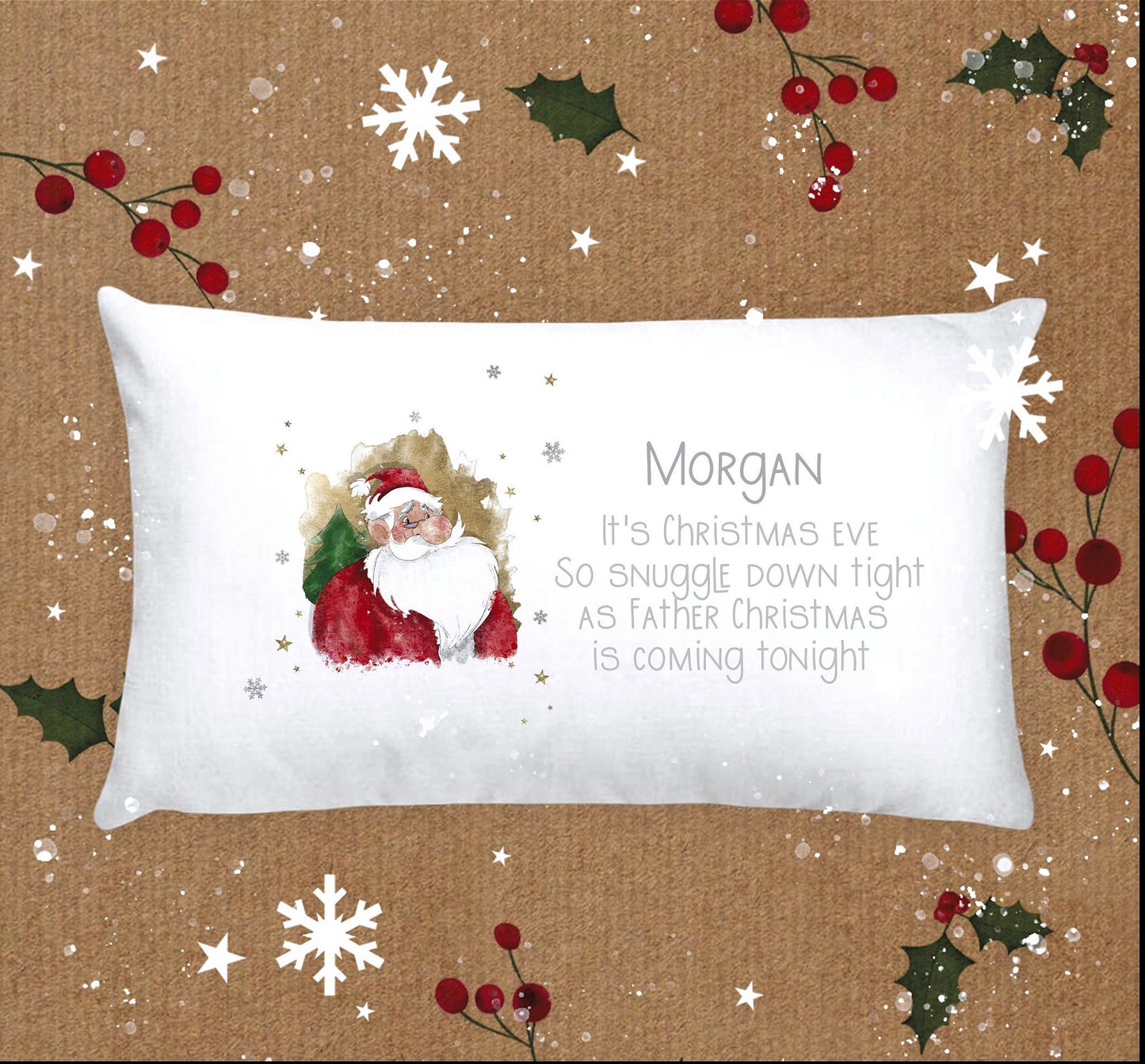 Santa Please Stop Here Sign, Personalised Father Christmas Please Stop Here Window Sign, Waiting For Santa Sign