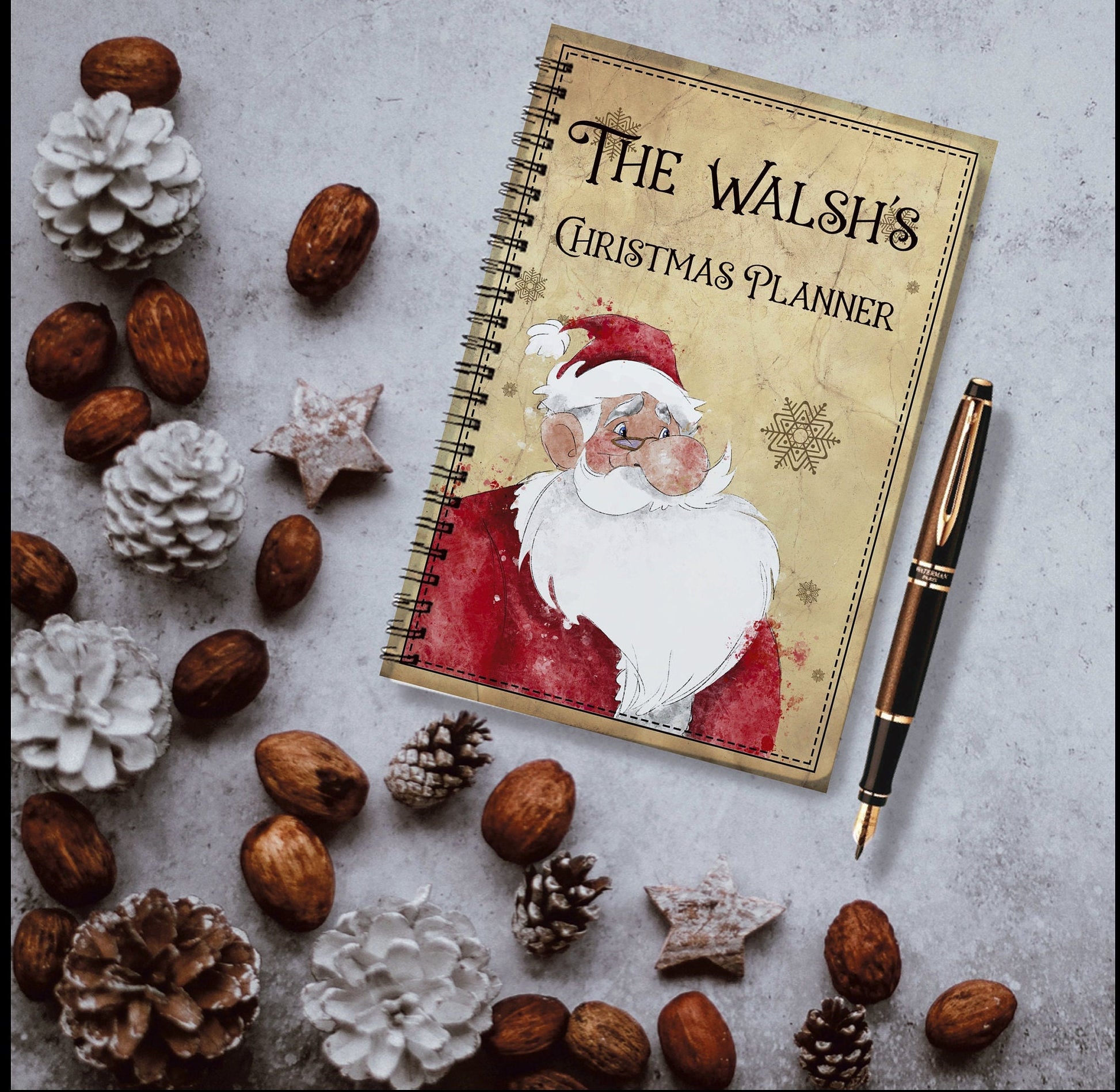 Santa Please Stop Here Sign, Personalised Father Christmas Please Stop Here Window Sign, Waiting For Santa Sign