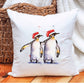 Penguin Christmas Cushion, Penguin Personalised Luxury Cushion Gift, Christmas Gift For Couples, Christmas Gifts For Her, Xmas Gifts For Him