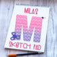 Kids Personalised Sketch Pad, Poppit Fidget Children’s Sketch Pad, Poppit Design Sketch Pad, Poppit Fidget Kids Drawing Pad, Sensory Gift