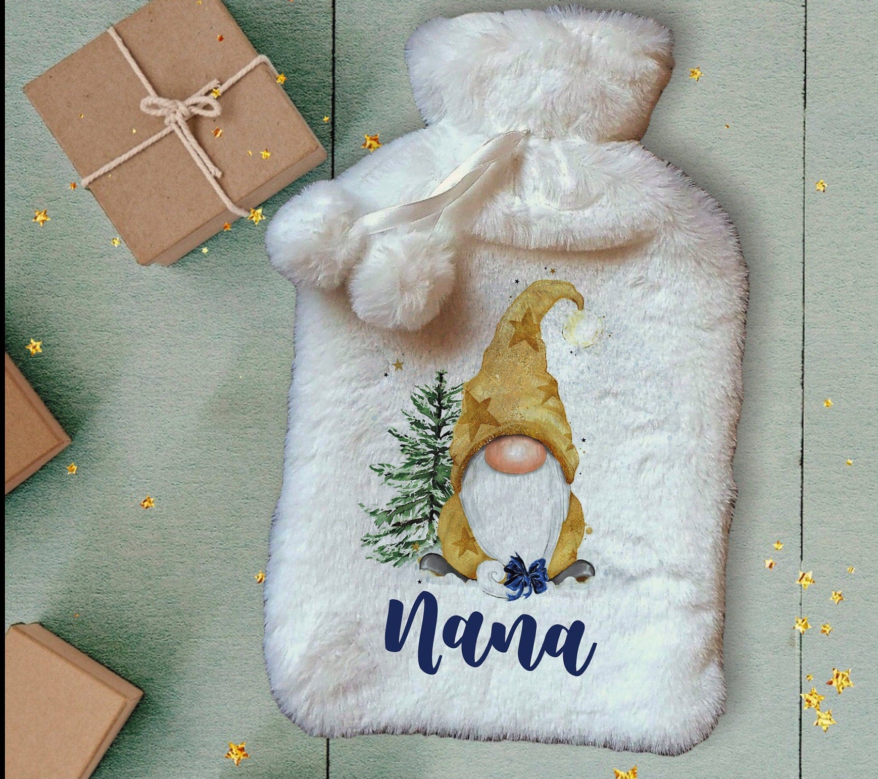 Gonk Christmas Placemat and Coaster Set, Personalised Christmas Gnome Placemat, Christmas Gnome Placemat And Coaster