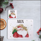 Santa Christmas Placemat and Coaster Set, Personalised Santa Christmas Placemat, Christmas Placemat And Coaster