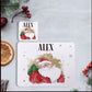 Santa Christmas Placemat and Coaster Set, Personalised Santa Christmas Placemat, Christmas Placemat And Coaster