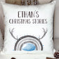 Christmas Book Cushion, Personalised Book Cushion, Christmas Stories Book Cushion, Christmas In July