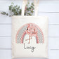 Flamingo Tote Bag, Personalised Flamingo Rainbow Design Tote Bag, Personalised Tote Bag Gift, Personalised Shopping Bag, Secret Santa Gift