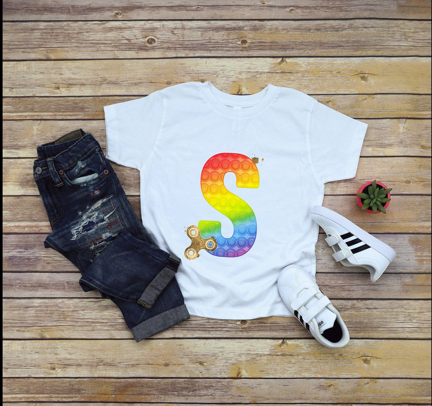 Poppit Personalised T-shirt, Poppit Fidget, Kids And Adult Sizes Available, Poppit Toy T-shirt