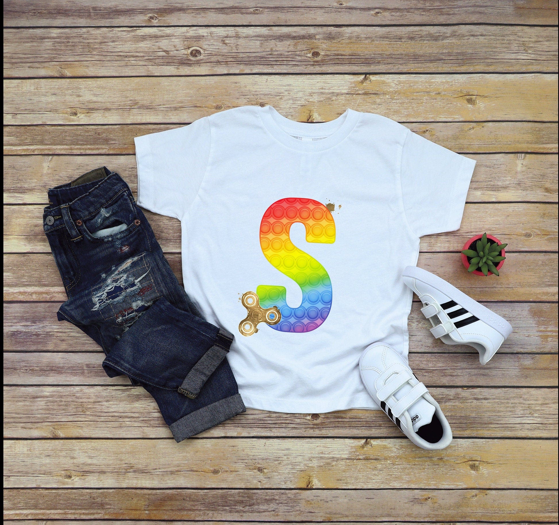 Poppit Personalised T-shirt, Poppit Fidget, Kids And Adult Sizes Available, Poppit Toy T-shirt