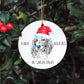 Personalised Dog Bauble, Santa Paws Christmas Tree Decoration, Pet Christmas Bauble, Personalised Dog Ornament, Springer Spaniel Bauble