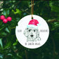 Personalised Dog Bauble, Santa Paws Christmas Tree Decoration, Pet Christmas Bauble, Personalised Dog Ornament, Cockapoo Bauble
