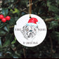 Personalised Dog Bauble, Santa Paws Christmas Tree Decoration, Pet Christmas Bauble, Personalised Dog Ornament, Pug Bauble