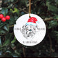 Personalised Dog Bauble, Santa Paws Christmas Tree Decoration, Pet Christmas Bauble, Personalised Dog Ornament, Pug Bauble