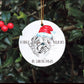 Personalised Dog Bauble, Santa Paws Christmas Tree Decoration, Pet Christmas Bauble, Personalised Dog Ornament, Pug Bauble