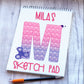 Kids Personalised Sketch Pad, Poppit Fidget Children’s Sketch Pad, Poppit Design Sketch Pad, Poppit Fidget Kids Drawing Pad, Sensory Gift