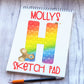 Kids Personalised Sketch Pad, Poppit Fidget Children’s Sketch Pad, Poppit Design Sketch Pad, Poppit Fidget Kids Drawing Pad, Sensory Gift