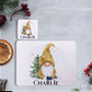 Gonk Christmas Placemat and Coaster Set, Personalised Christmas Gnome Placemat, Christmas Gnome Placemat And Coaster