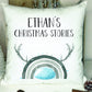 Christmas Book Cushion, Personalised Book Cushion, Christmas Stories Book Cushion, Christmas In July