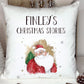 Personalised Father Christmas Book Cushion, Personalised Book Cushion, Christmas Stories Book Cushion, Santa Book Cushion, Bed Time Stories.