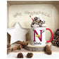 Reindeer Christmas Mug, Personalised Hot Chocolate Mug, Name Reindeer Christmas Eve Mug,Personalised Reindeer Initial Christmas
