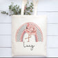 Flamingo Tote Bag, Personalised Flamingo Rainbow Design Tote Bag, Personalised Tote Bag Gift, Personalised Shopping Bag, Secret Santa Gift