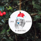 Personalised Dog Bauble, Santa Paws Christmas Tree Decoration, Pet Christmas Bauble, Personalised Dog Ornament, Springer Spaniel Bauble