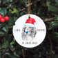 Personalised Dog Bauble, Santa Paws Christmas Tree Decoration, Pet Christmas Bauble, Personalised Dog Ornament, Springer Spaniel Bauble
