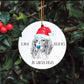Personalised Dog Bauble, Santa Paws Christmas Tree Decoration, Pet Christmas Bauble, Personalised Dog Ornament, Springer Spaniel Bauble