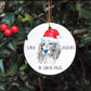 Personalised Dog Bauble, Santa Paws Christmas Tree Decoration, Pet Christmas Bauble, Personalised Dog Ornament, Springer Spaniel Bauble