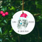 Personalised Dog Bauble, Santa Paws Christmas Tree Decoration, Pet Christmas Bauble, Personalised Dog Ornament, Springer Spaniel Bauble