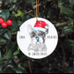 Personalised Dog Bauble, Santa Paws Christmas Tree Decoration, Pet Christmas Bauble, Personalised Dog Ornament, French Bulldog Bauble