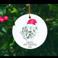 Dog First Christmas Bauble, Santa Paws Christmas Tree Decoration, Pet Christmas Bauble, Personalised Dog Ornament, Pug Bauble