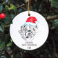 Dog First Christmas Bauble, Santa Paws Christmas Tree Decoration, Pet Christmas Bauble, Personalised Dog Ornament, Pug Bauble