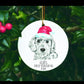 Dog First Christmas Bauble, Santa Paws Christmas Tree Decoration, Pet Christmas Bauble, Personalised Dog Ornament, Cockapoo Bauble