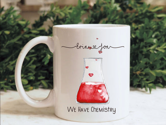 Valentine's Day Gift, Valentine Mug Gift Set, Chemistry, Valentine Gift Set For that Special Someone In Your Life, St Dwynwen's Day