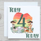 Kids Personalised Jungle Birthday Card, Kids Jungle Birthday Card, Children's Personalised Jungle Birthday Card