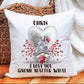 Gnome Valentine Cushion Gift, Personalised Gnome Cushion, Gift For Him, Gift For Her, St Dwynwen's Day Gift, Personalised Gonk Cushion Gift