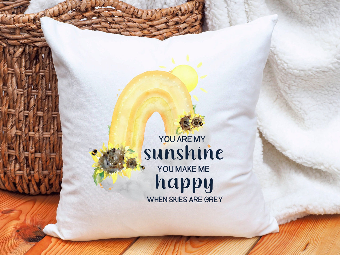 Bee Sunshine Cushion Gift, You Are My Sunshine Cushion Gift. Home Decor, Gift for Her