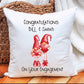 Engagement Cushion Gift, Personalised Engagement Cushion Gift, Couple Engagement Gift