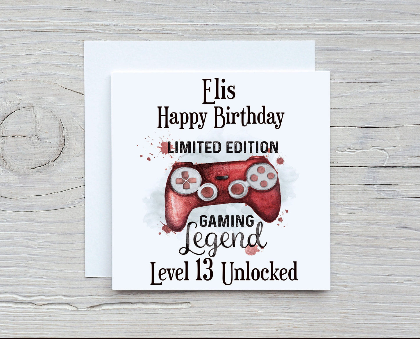 Gamer Birthday Card, Personalised Gamer Birthday Card, Birthday Card For Gamers, Gaming Controller Card, Gaming Card, Level Unlocked